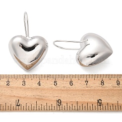 Heart Brass Dangle Earrings&nbsp;EJEW-B132-03P