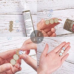 DIYピアス作り  合金のペンダントカボションセッティングで  クリアガラスカボション  真鍮のピアスフック  ミックスカラー  16.5x8.5x1.6cm&nbsp;DIY-PH0025-90-WH