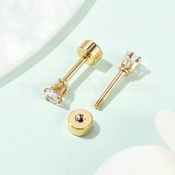 Heart Glass Ear Fake Plugs&nbsp;EJEW-H105-25G-A
