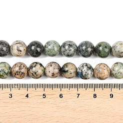 天然k2ストーンビーズ連売り  ラウンド  ブラック  10~10.5mm  穴：1mm  約41個/連  15.94''（40.5センチメートル）&nbsp;G-K405-B03-10mm