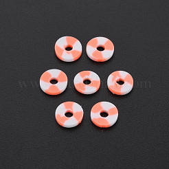 Handmade Two Tone Polymer Clay Beads&nbsp;CLAY-N008-B010C