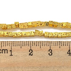 Electroplated Natural Lava Rock Beads Strands&nbsp;G-I360-Z01-01
