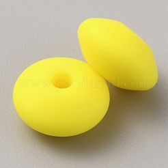Rondelle Food Grade Eco-Friendly Silicone Abacus Beads&nbsp;SIL-WH0008-14N-03