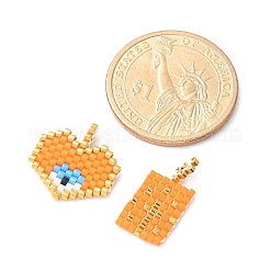2Pcs Handmade Loom Pattern MIYUKI Glass Seed Beads&nbsp;PALLOY-MZ00607-03