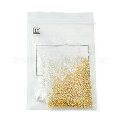 1200 個 2 色真鍮つぶし玉  カドミウムフリー＆鉛フリー  ロンデル  ゴールドカラー  2x1.2mm  600pc&nbsp;KK-FS0001-38