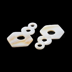 天然淡水シェルのペンダント  ひょうたんチャーム  ナバホホワイト  44.5~45x22.5~23.5x2.5mm  穴：4.5mm&nbsp;BSHE-Z003-20