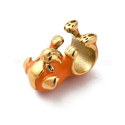 Ion Plating(IP) 304 Stainless Steel Enamel European Beads&nbsp;STAS-G308-41G