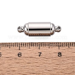 304ステンレススチール製マグネット留め具  チューブ  ステンレス鋼色  22.5x7.5mm  穴：1.4~1.5mm&nbsp;LS-STAS-N127-02C-P