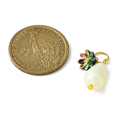 アクリルフラワー & ABS プラスチックイミテーションパールペンダント  304ステンレススチール製丸カン付き  ティアドロップチャーム  ミックスカラー  20x10x9.5~10mm  穴：5.5mm&nbsp;PALLOY-JF02250