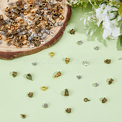 150Pcs 15 Styles Tibetan Style Alloy Tube Bails&nbsp;TIBE-PA0001-19