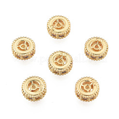 Brass Pave Clear Cubic Zirconia Beads&nbsp;KK-N259-33