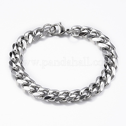 201 Stainless Steel Curb Chain Necklaces & Bracelets Sets&nbsp;SJEW-L186-02P-A