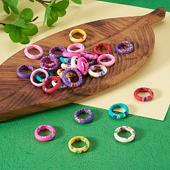 30Pcs Handmade Polymer Clay Finger Rings&nbsp;RJEW-TA0001-11A