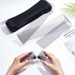 Polyester Deco Mesh Ribbons&nbsp;OCOR-WH0064-76B