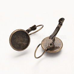 Brass Leverback Earring Findings&nbsp;X-KK-H023-AB-NF