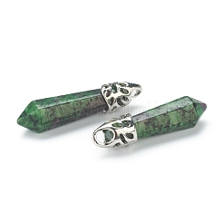 Bullet Natural White Jade Pointed Pendants&nbsp;G-E332-C32