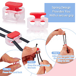100Pcs 10 Colors Plastic Cord Locks&nbsp;KY-TA0001-66