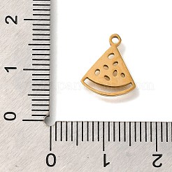 ステンレスペンダント201個  フルーツのチャーム  スイカ  12.5x10.5x1mm  穴：1.2mm&nbsp;STAS-R136-01G-08