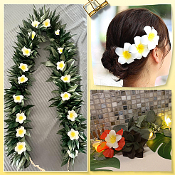 30個 3スタイル フォーム人工プルメリアフラワーアリゲーターヘアクリップ  きいろ  58x40~60mm  10個/スタイル&nbsp;PHAR-SP0001-23B