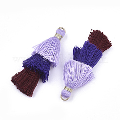 Polycotton(Polyester Cotton) Tassel Pendant Decorations&nbsp;FIND-T018-14