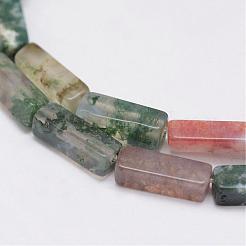 天然石インディアン瑪瑙ビーズ連売り  直方体の  13x5x5mm  穴：1mm  約29個/連  15.3インチ（39cm）&nbsp;G-E342-14