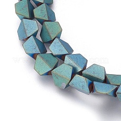 Electroplated Non-magnetic Synthetic Hematite Beads Strands&nbsp;G-P392-O03