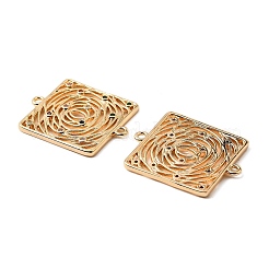 Brass Micro Pave Colorful Cubic Zirconia Hollow Connector Charms&nbsp;KK-K351-58C-G