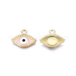 Light Gold Plated Alloy Enamel Pendants&nbsp;ENAM-T009-87D-01