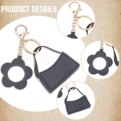 1Pc Portable Imitation Leather Bag Keychain&nbsp;AJEW-CL0001-64C