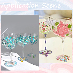 Glass Seed Bead Wine Glass Charms&nbsp;AJEW-SC00024