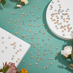 1000個 2色 CCB プラスチックビーズキャップ  5  - 花びらの花  ミックスカラー  6x1.5mm  穴：1.4mm  500個/カラー  1000pc&nbsp;CCB-DC0001-16