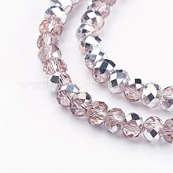 Electroplate Glass Bead Strands&nbsp;GR6MMY-19S