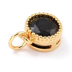 Real 18K Gold Plated Brass Inlaid Cubic Zirconia Charms&nbsp;ZIRC-L100-081G-04