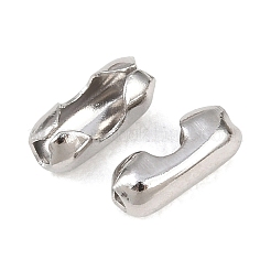 真鍮製ボールチェーンコネクター  カドミウムフリー＆ニッケルフリー＆鉛フリー  プラチナ  6x2.5mm  穴：1mm&nbsp;KK-G550-11P