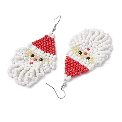 Glass Seed Dangle Earrings&nbsp;EJEW-JE06214
