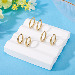 6Pcs 202 Stainless Steel Huggie Hoop Earrings&nbsp;EJEW-TA0008-63