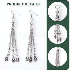 12Pcs 6 Style Tibetan Style Alloy Curb Chain Tassel Big Pendants&nbsp;FIND-CA0006-72