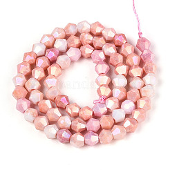 Anti-Tarnish Electroplate Bicone Glass Beads Strands&nbsp;EGLA-T021-6mm-16-04