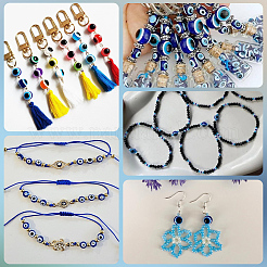 300Pcs Round Evil Eye Resin Beads&nbsp;RESI-SC0006-76