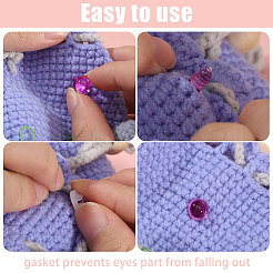 80Bags 4 Colors Plastic Safety Craft Eye&nbsp;KY-CA0001-64