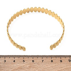 304ステンレススチール製オーバルカフバングル  ゴールドカラー  内径：1.97インチ（5cm）x2.44インチ（6.2cm）&nbsp;SA-CBA46AF-28G