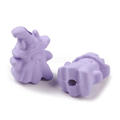 ラバー加工オペークアクリルビーズ  ハロウィンゴースト  ミックスカラー  22.5x16.5x12mm  穴：2.8mm&nbsp;SACR-Q196-05