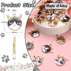 30Pcs 6 Styles Alloy Enamel Pendants&nbsp;ENAM-CJ0003-55
