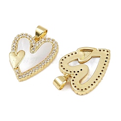 Brass Micro Pave Cubic Zirconia Pendants&nbsp;KK-S526-07G-B
