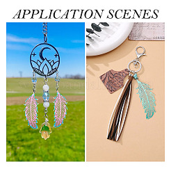 40Pcs 10 Colors 201 Stainless Steel Filigree Pendants&nbsp;STAS-TA0001-92