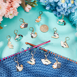 Alloy Enamel Pendant Locking Stitch Marker&nbsp;HJEW-NB00108