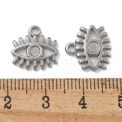 304ステンレススチールペンダントカボションセッティング  アイチャーム  ステンレス鋼色  トレイ：2.5mm  12.5x12.5x1.8mm  穴：1.8mm&nbsp;STAS-D197-02P