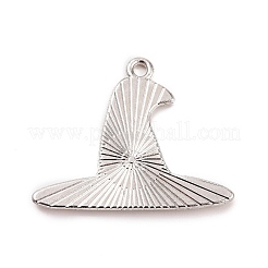 合金ラインストーンペンダント  ダークオーキッドエナメル付き  魔女の帽子のチャーム  プラチナ  22x27x1.5mm  穴：1.5mm&nbsp;ENAM-M055-24P