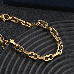 5MM 304 Stainless Steel Oval Link Chain Bracelets&nbsp;SA-CBA2696-08G