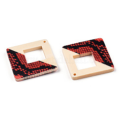 Spray Painted Wood Big Pendants&nbsp;WOOD-TAC0001-01D